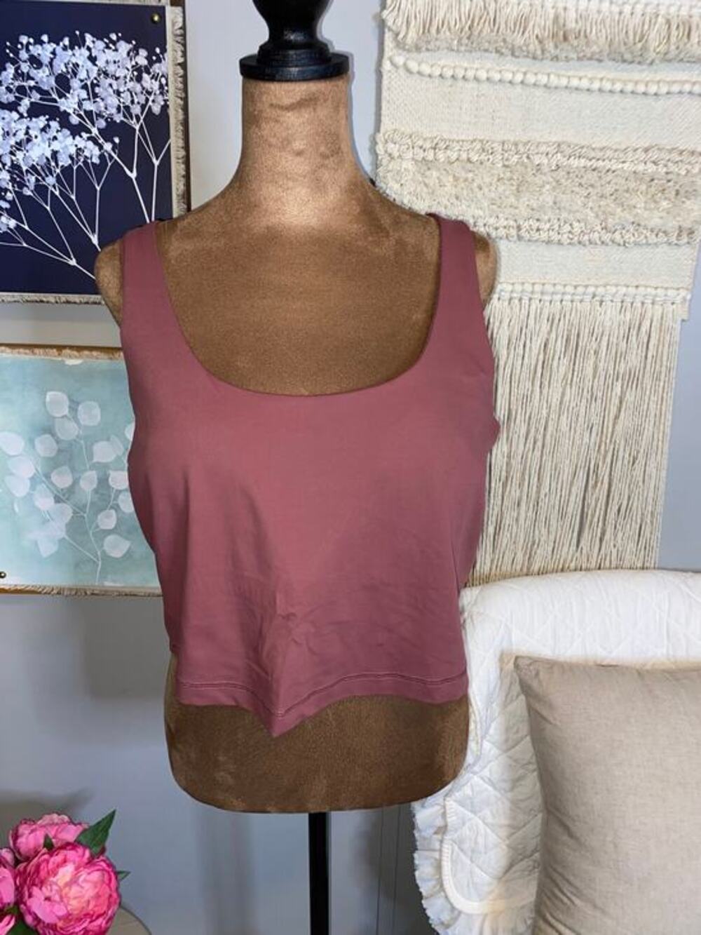 AVIA SoftSculpt Wild Ginger Built-In Sports Bra Crop Tank Women’s XL 16-18